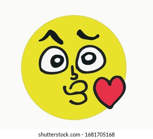 kiss emoji. this is a vector