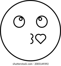 Kiss Emoji Vector icon that can easily modify or edit
