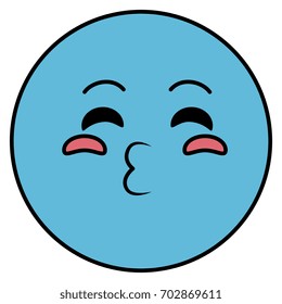 kiss emoticon face character icon