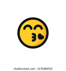 Kiss face icon vector illustration