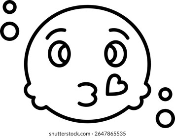 Kiss Filled Style Icon Design