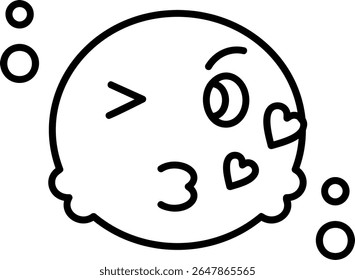 Design de ícone de estilo preenchido de beijo