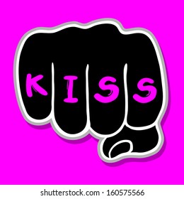 Kiss fingers message