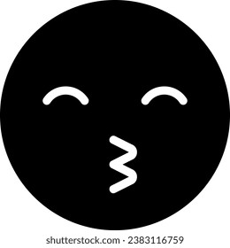 kiss glyph icon illustration vector