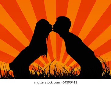Kiss a guy with a girl. This is love.