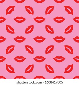 kiss icon design vector. seamless pattern