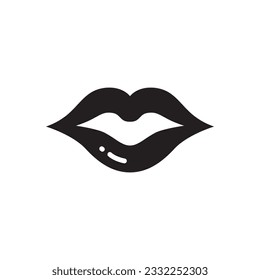 Icono de Beso. Icono de vector de leva. Dibuja diseño de señas planas. Pictograma con símbolo de labios. icono de interfaz de usuario de UX