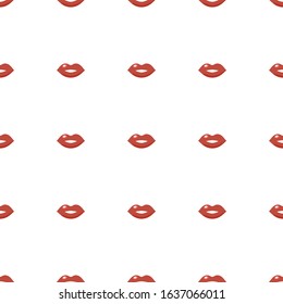 kiss icon pattern seamless isolated on white background. Editable flat kiss icon. kiss icon pattern for web and mobile.