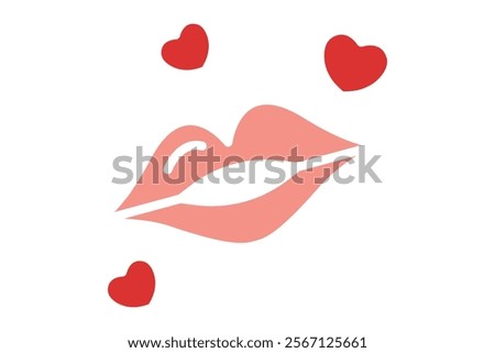 Kiss icon. solid icon style. icon related to valentine. valentine day elements vector illustration