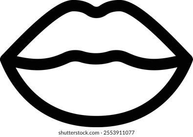 kiss icon. Thin Linear Style Design Isolated On White Background