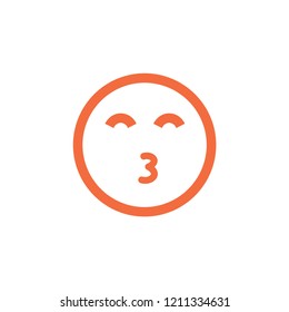 Kiss icon vector