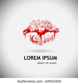 Kiss imprint. Vector
