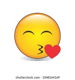 Kiss Isolated Emoji Vector