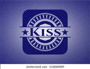 Kiss with jean texture