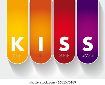 KISS - Keep It Super Simple acronym, business concept background