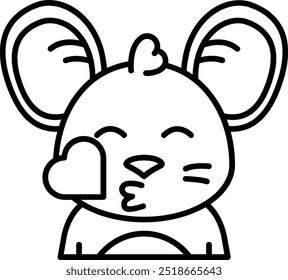 Kiss Line vector Icon Design