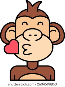 Kiss Line vector Icon Design