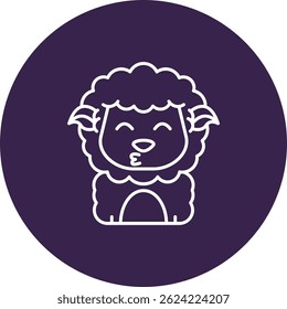 Design de ícone de vetor de linha de beijo