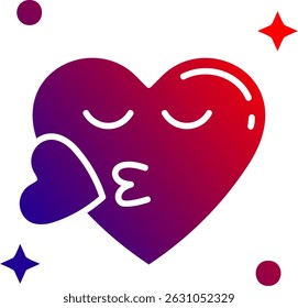 Kiss Line vector Icon Design