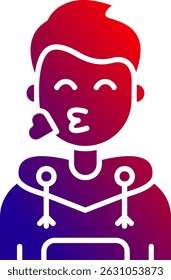 Kiss Line vector Icon Design