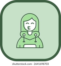 Kiss Line vector Icon Design
