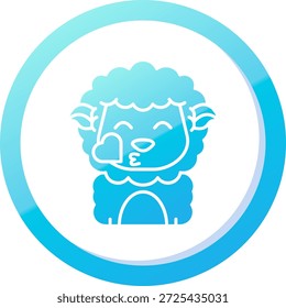 Design de ícone de vetor de linha de beijo