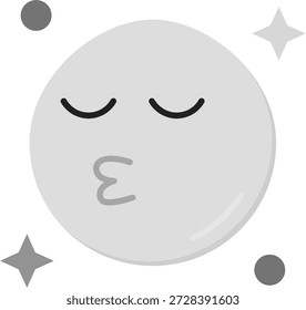 Design de ícone de vetor de linha de beijo