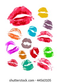 colección de labios de beso