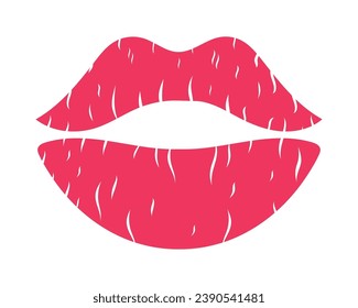 kiss lips illustration design isolated