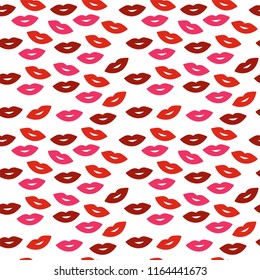 Kiss lips seamless pattern