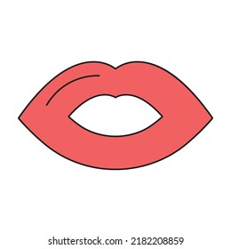 Kiss Lips Vector icon which is suitable for commercial work and easily modify or edit it

