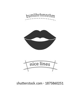 kiss lips vector isolated vector icon. woman lips design element