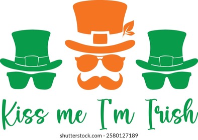 Kiss Me, I'm Irish: Fun St. Patrick's Day Design. A playful St.