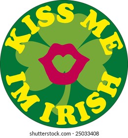 Kiss me i'm Irish icon vector drawing