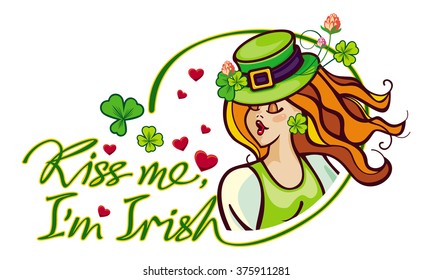 Kiss me I'm irish - St. Patrick's Day greeting card