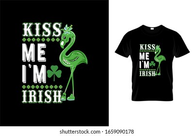 Kiss me i'm irish- St.Patricks day design, t-shirt print, St. Patrick Day poster, Ireland celebration festival irish and lucky theme Vector illustration, Typography, Patrick's day vector.