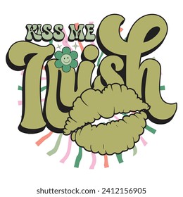 KISS ME IRISH- ST.PATRICK'S DAY T-SHIRT DESIGN