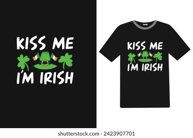 Küssen Sie mich, ich bin irisch ST.Patrick's Day T-Shirt Design.