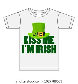 Kiss me I'm Irish t-shirt design vector