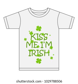 Kiss me I'm Irish t-shirt design vector