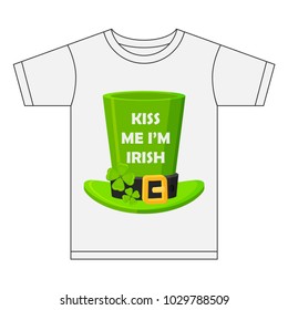 Kiss me I'm Irish t-shirt design vector