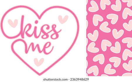 kiss me love hearts texture cute 