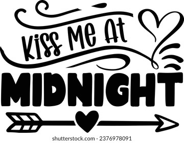 Kiss me at midnight, New year design