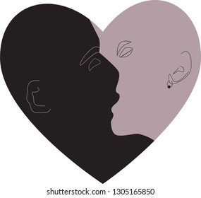 Kiss men and women