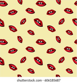 kiss pattern seamless pattern vector illustration 