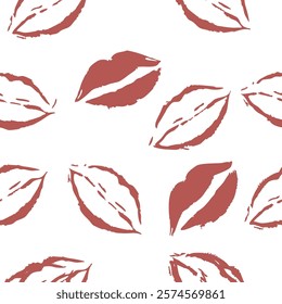 Kiss prints  seamless background, Valentine pattern design. Lip pattern design.