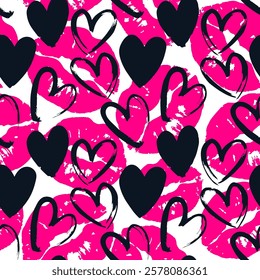 Kiss prints  seamless background, Valentine pattern design. Lip pattern design.