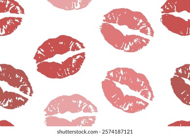 Kiss prints seamless pattern background, Valentine's day backdrop seamless