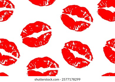 Kiss prints seamless pattern background, Valentine's day backdrop seamless