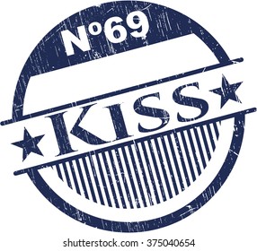 Kiss rubber grunge texture seal